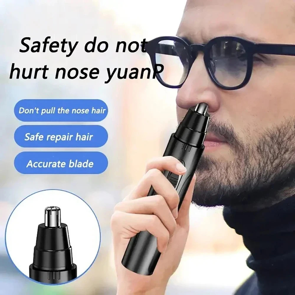 

Professional Absolute Black Electric Nose Hair Trimmer Ear and Nose Hair Trimmer Painless Nose Hair Trimmer For Men And Women