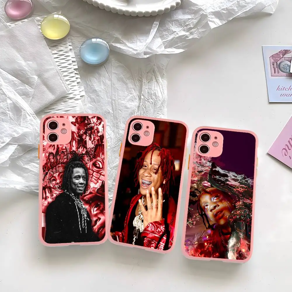 Rapper T-Trippie R-Redd For iPhone 15 16 Pro Max 11 12 13 14 XS XR X Plus 16E Matte Translucent Phone Cover