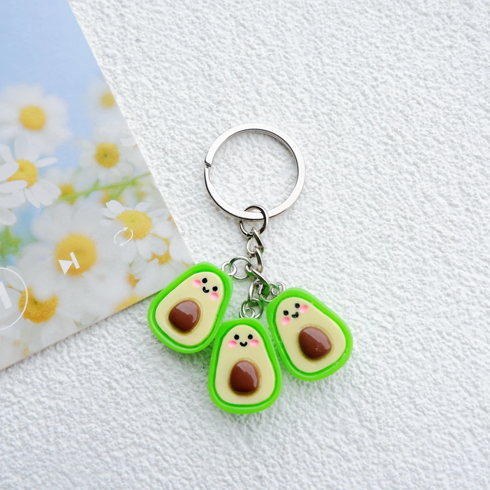 1pcs Cute Avocado Keychain Handmade Bag Jewelry DIY Gifts