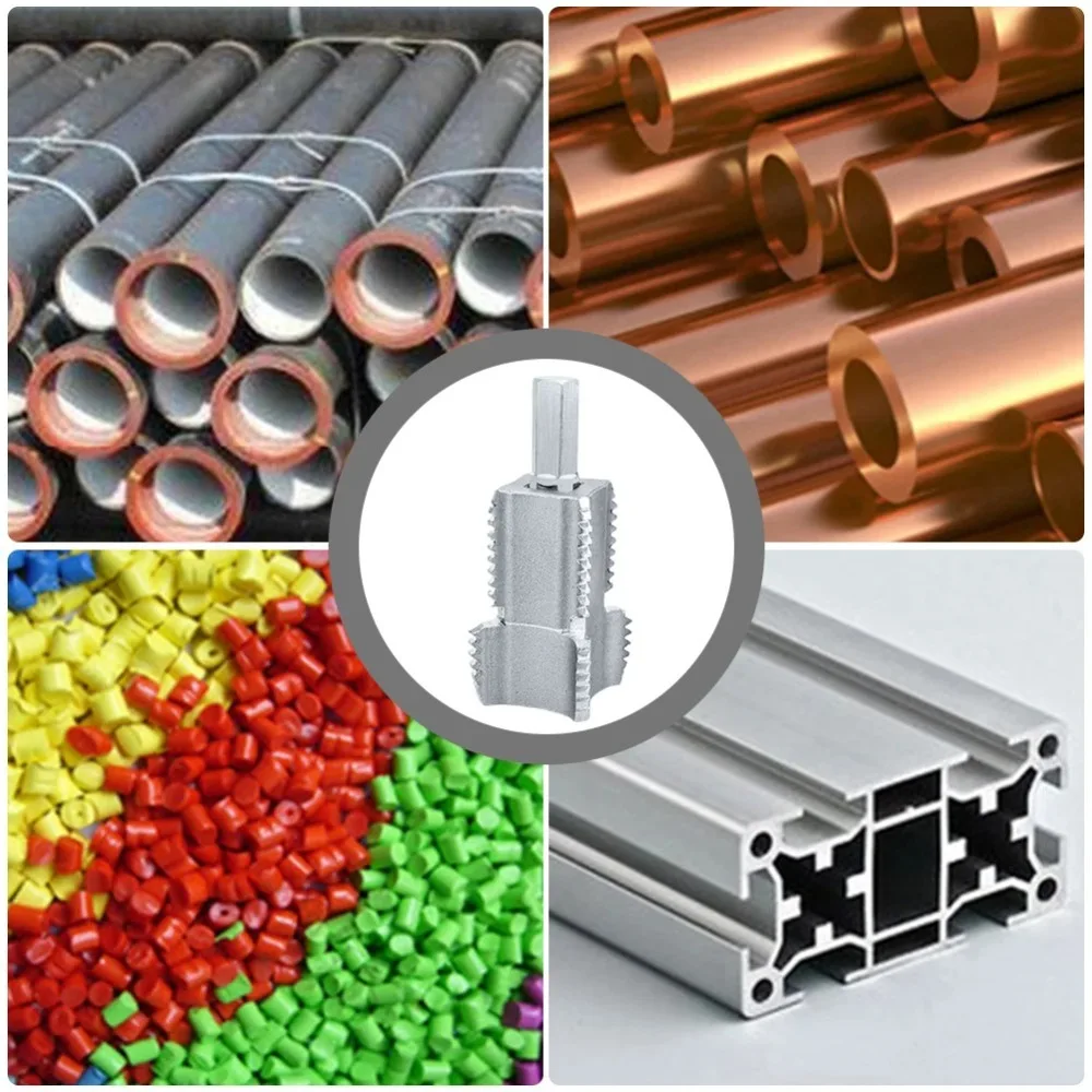 

4/6 Points PVC Pipe Threader Kit Various Die Sizes Universal PPR Water Pipe Opener Tap Internal Thread Thread Tap