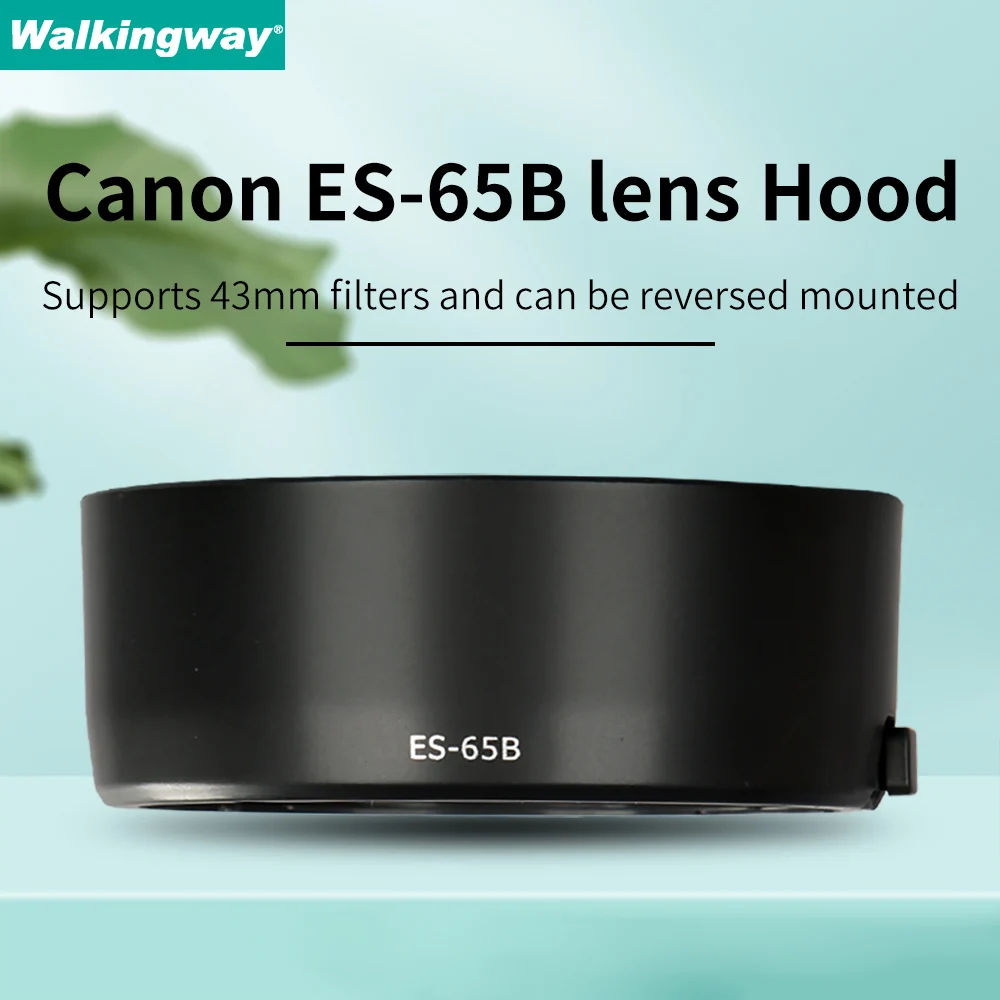 ES65B Reversible Camera Lens Hood for Canon EOS R RP R5 R6 With RF50mm F1.8 STM 43mm Filter Lens ES-65B Sun Shade Cover