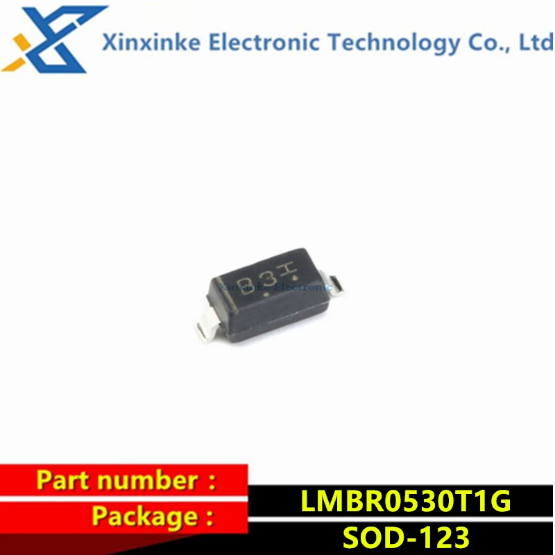 100PCS LMBR0530T1G MBR0530T1G B3 SOD-123 30V 500mA Schottky Diode