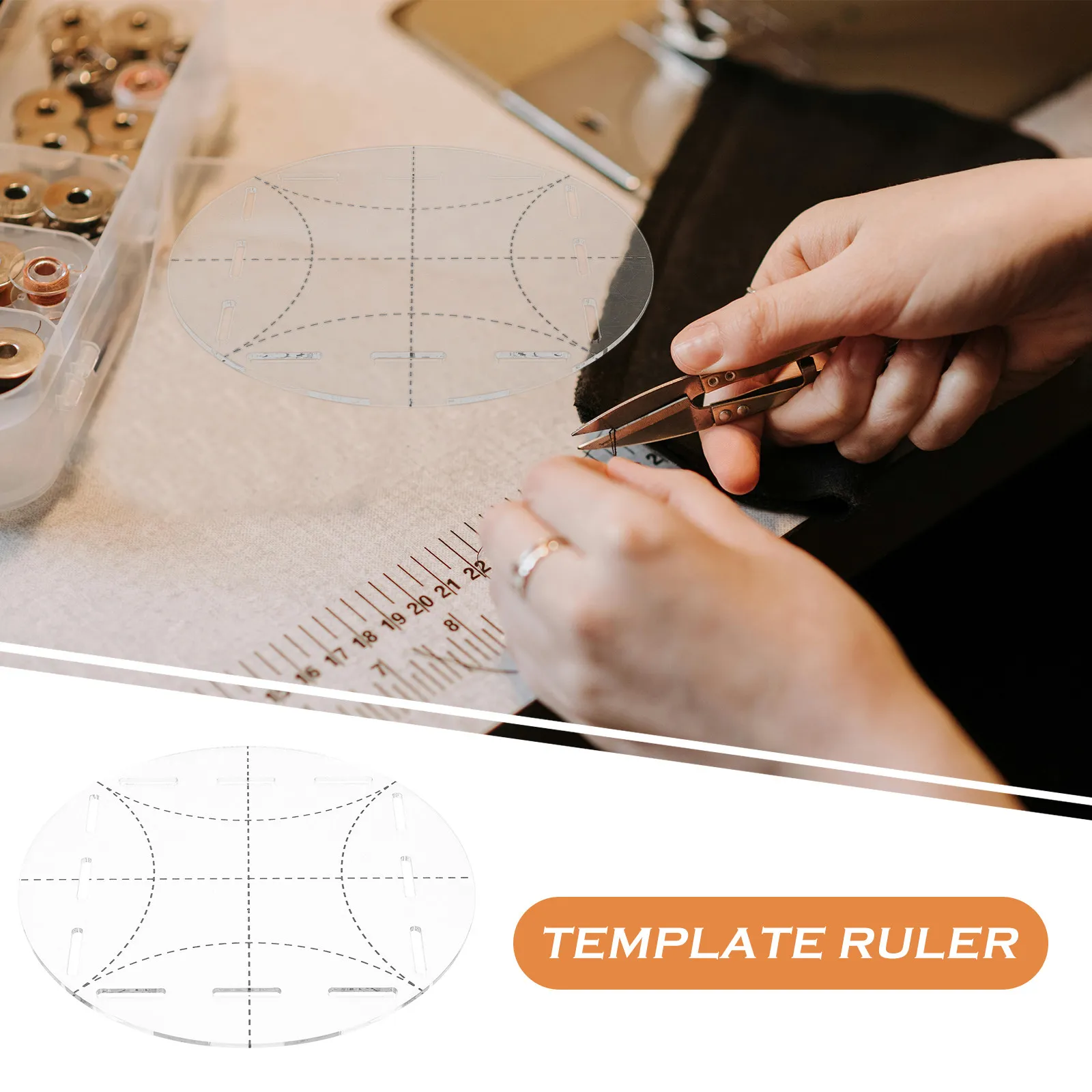 

Quilting Ruler Acrylic 30x30cm Large Size Sewing Template for Home DIY Patchwork Projects Easy to Use Fabric Measuring and