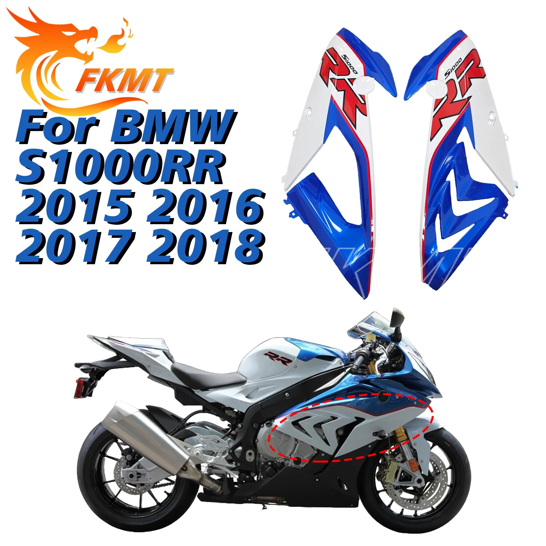 

Front upper Side Panel Fairing Cowl Body Side Cover Shroud For BMW S1000RR S1000 RR S 1000RR 2015 2016 2017 2018 15 16 17 18