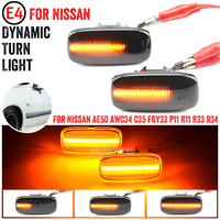 2pieces Led Dynamic Side Marker Turn Signal Light For Nissan AE50 ambulance AWC34 STAGEA FGY33 CIMA P11 P11E R11 Presea
