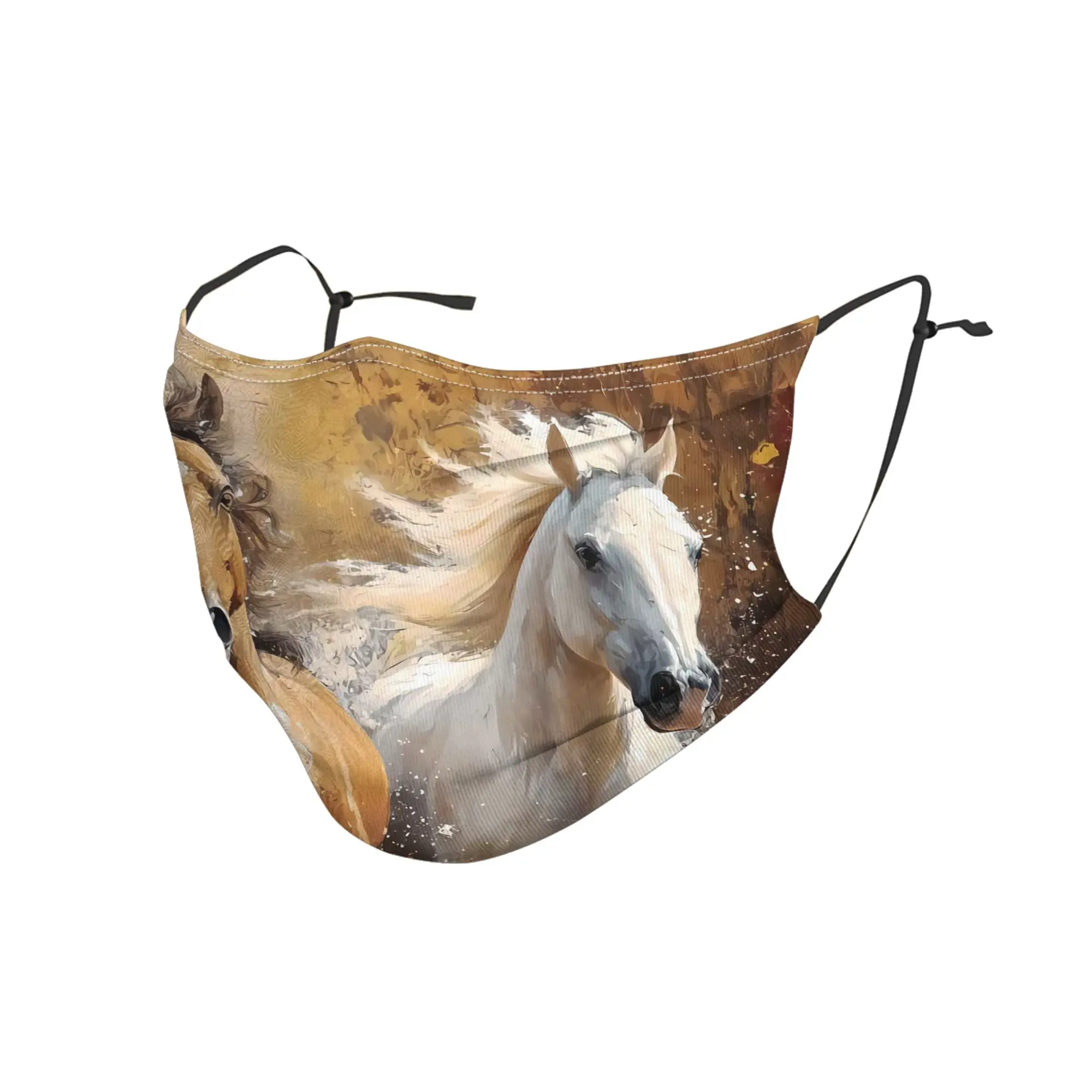 Galloping Horses Running Horse  Mask Unisex Outdoor Fashion Printed
