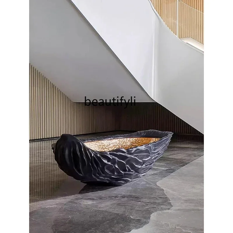 A139 Artwork Sales Office Lobby Floor-standing Installation Fiberglass Ornament Ship Large Sculpture Abstract
