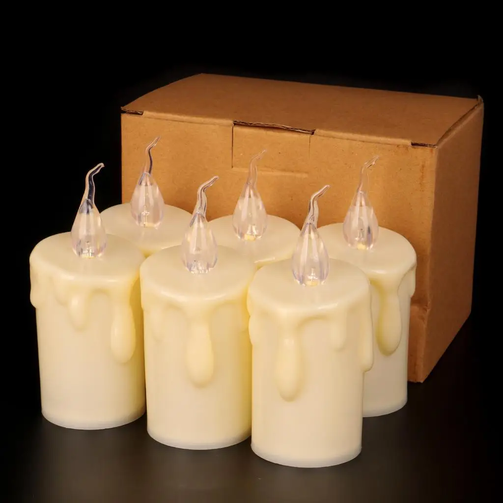 Safe LED Candle Flameless Taper Candle Tealight for Party Decor Warm White