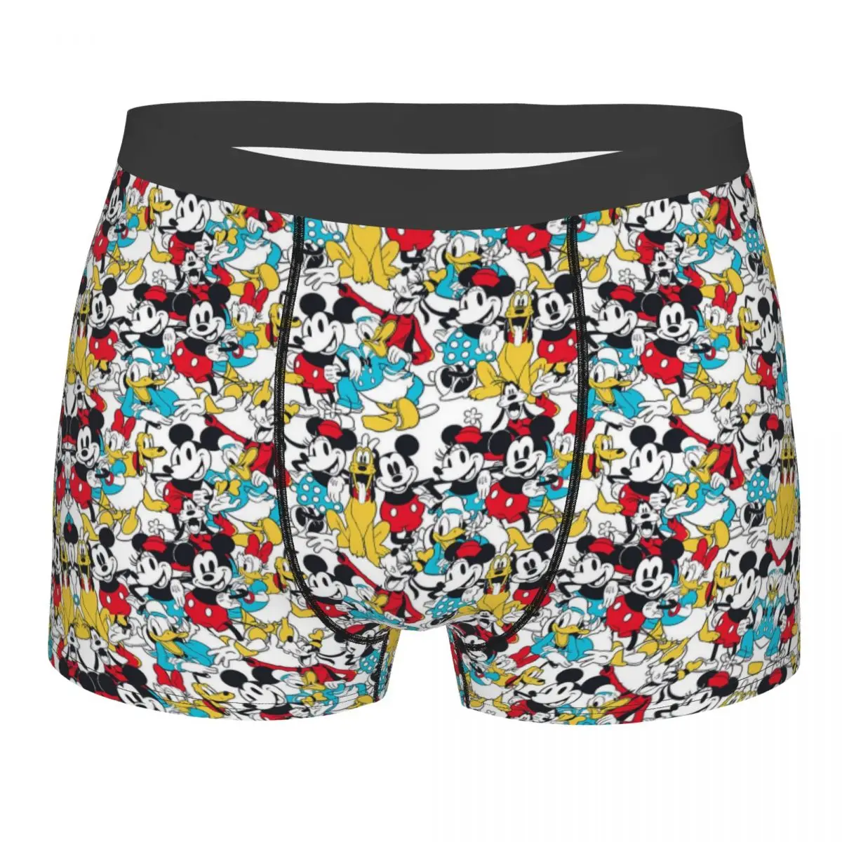 Custom Cool Mickey Mouse Boxers Shorts Panties Male Underpants Breathable Briefs Underwear