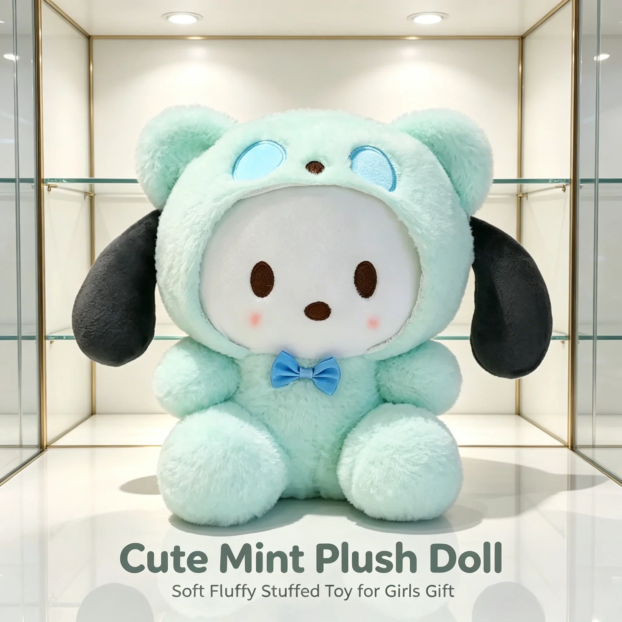 Niedliche Weiche Sanrio Plüschpuppen mit Kleidung Kuromi Pochacco Cinnamoroll Raumdekoration Kindergeschenk – Detail 1