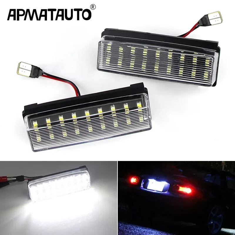 2PCS/Lot 6000K LED License Plate Lamps Lights For Mazda MX5 Miata Roadster MK3(NC) MKIII 2006-2015 OEM#:NE55-51-270 A/C/D