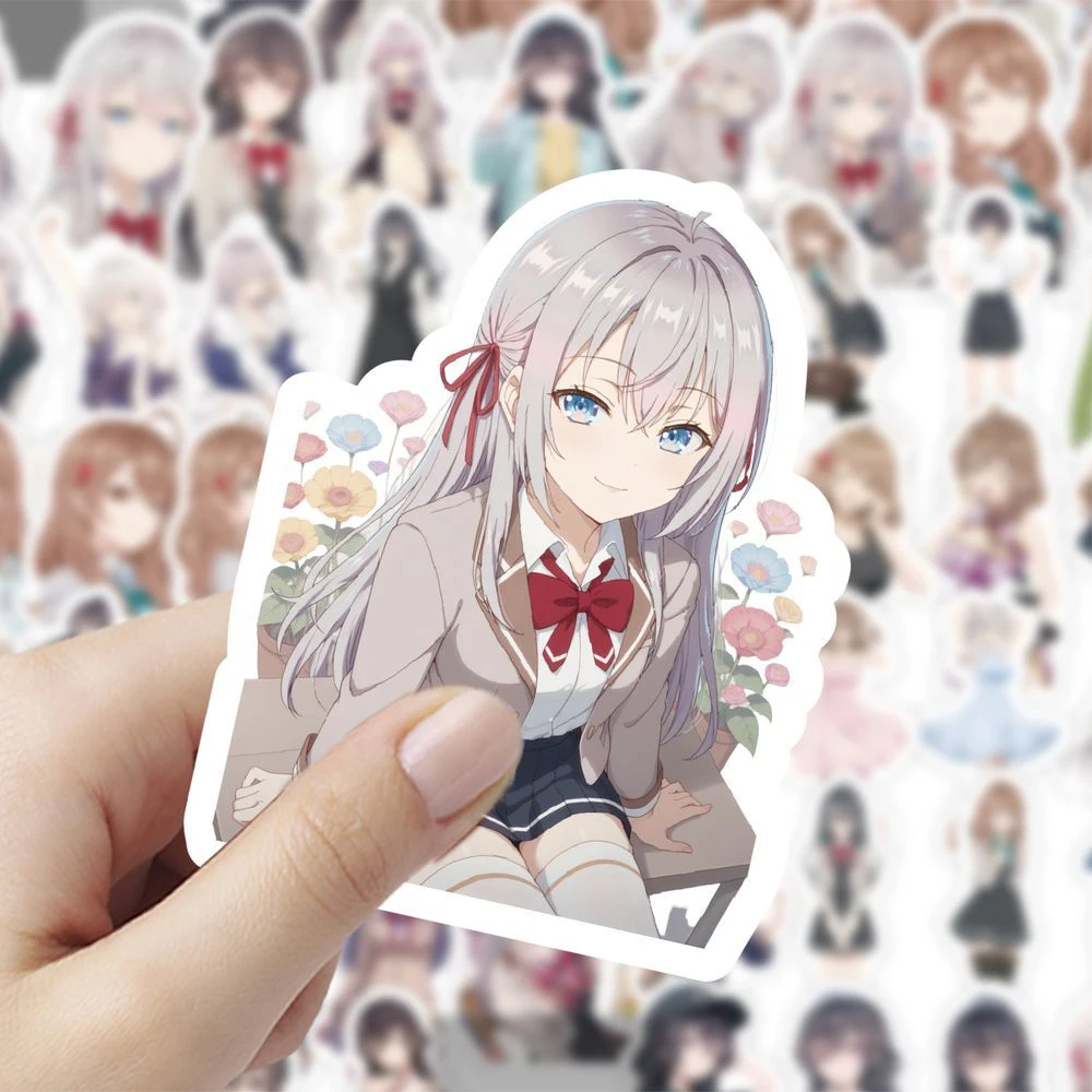 10/30/60pcs Alya Sometimes Hides Her Feelings In Russian Stickers Cute Alisa Sticker Guitar Phone Case Kawaii Anime Girl Decals