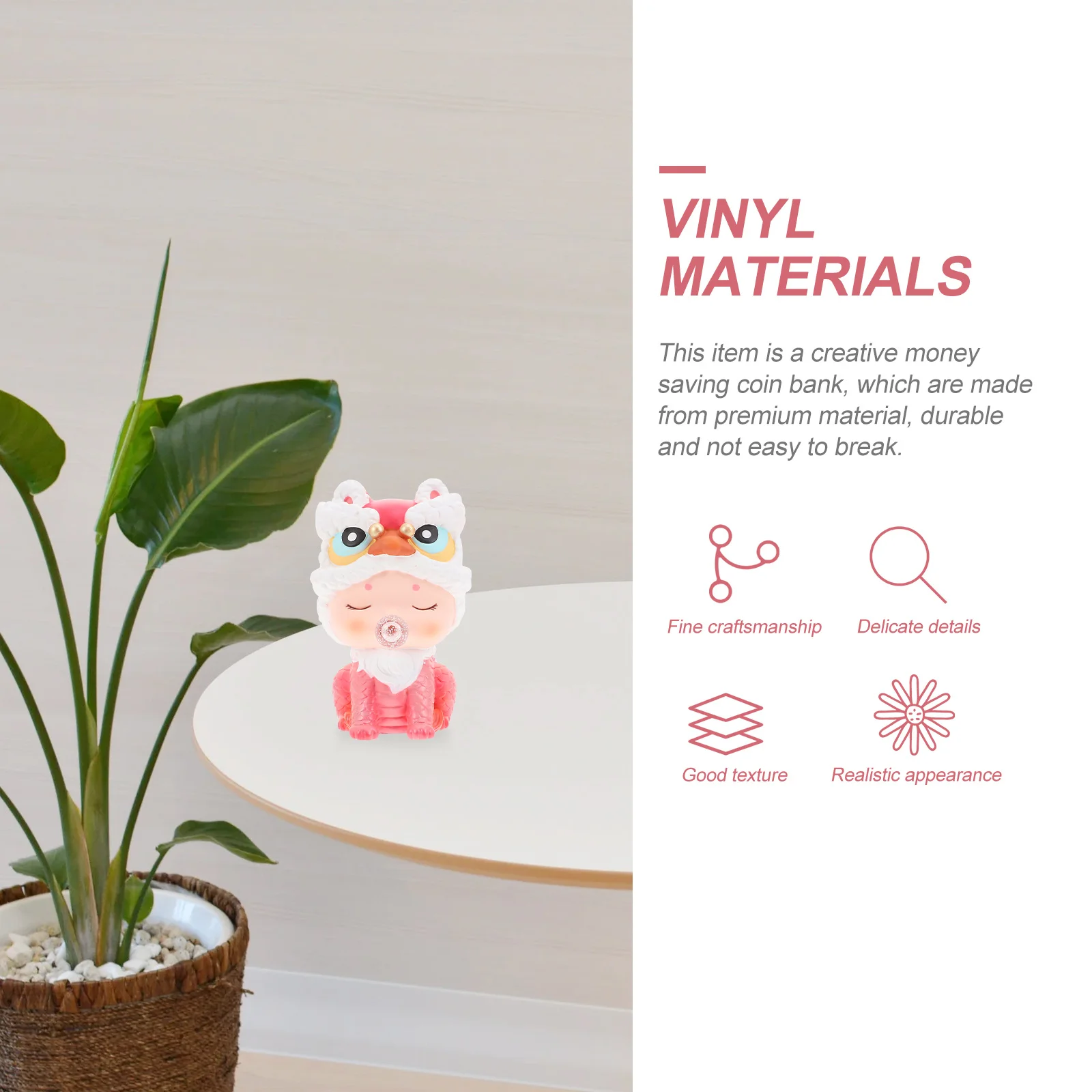 

Auspicious Beast Cartoon Coin Bank Creative Piggy Bank Large Capacity Saving Jar Desktop Decoration Money Box
