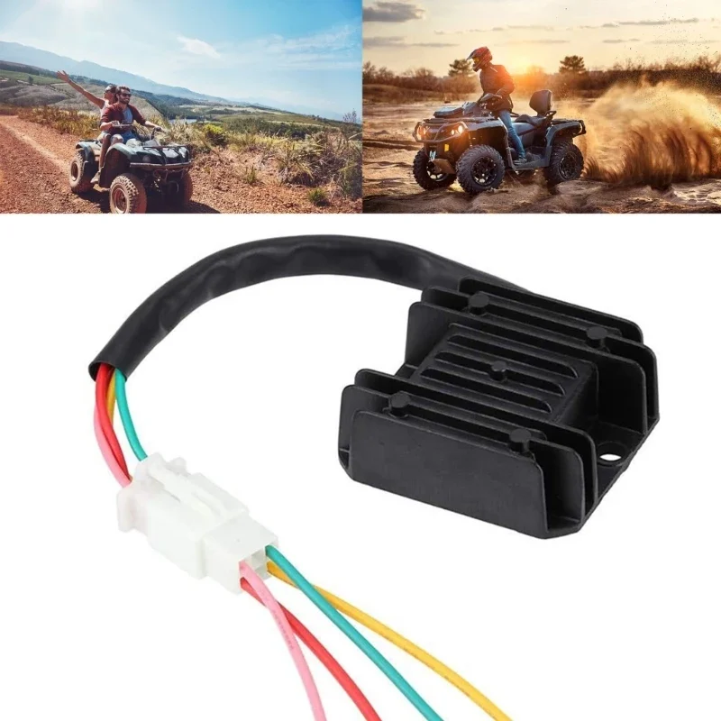 Motorcycle Beach Biking Enthusiasts Regulator Rectifier 12V Four Pin Easy Installation for CG125 GY6 Waterproof