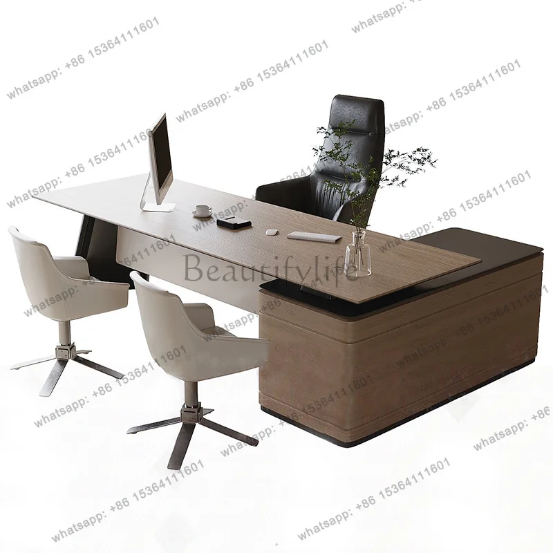 Blister office desk and chair combination simple modern light luxury leadership office manager large desk