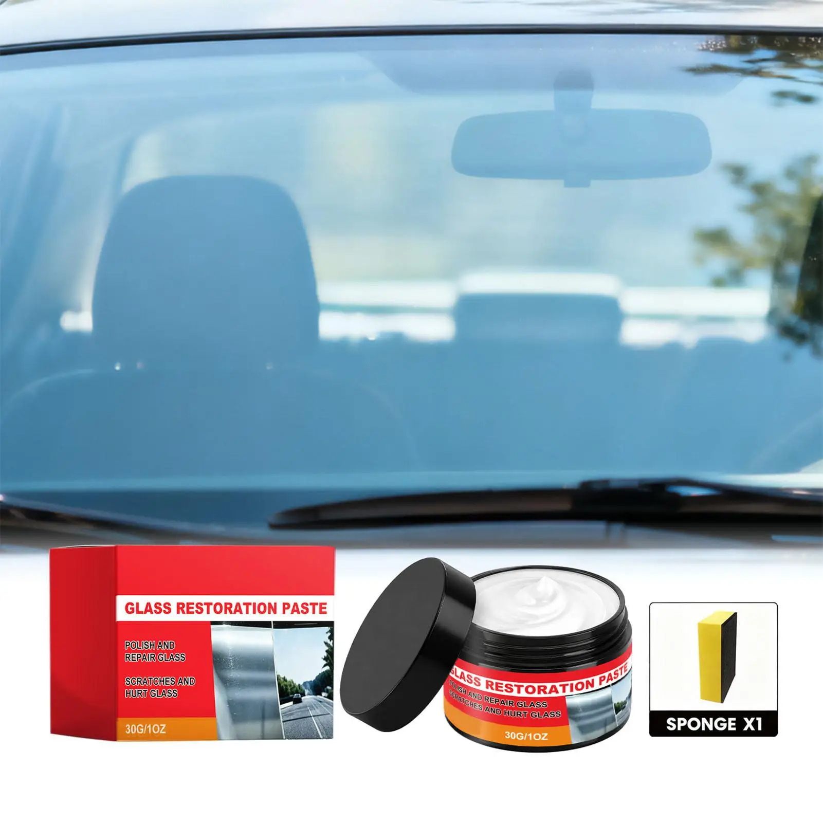 Windshield Scratch Remover Gentle Stain Removal Polishing Windshield Polishing Paste For Rearview Mirror Sunroof Truck SUV RV - view 5