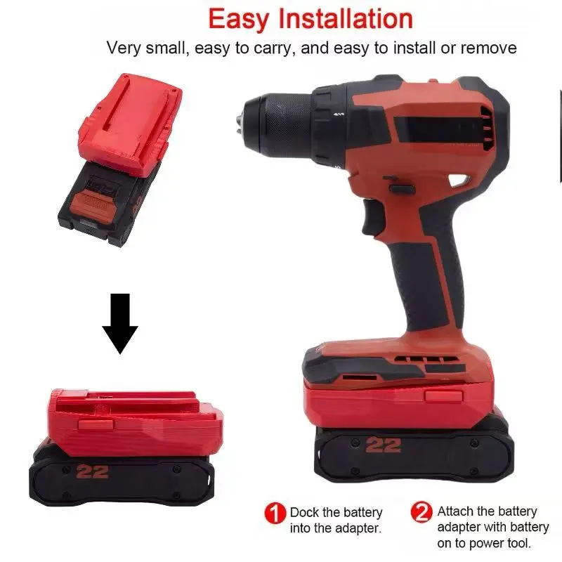 Adapter For Hilti 22V Nuron (B22-55 Nuron, B22-85 Nuron, B22-170 Nuron, B22-255 Nuron) To HILTI (B22-2.6, B22-4.0, B22-8.0) Tool