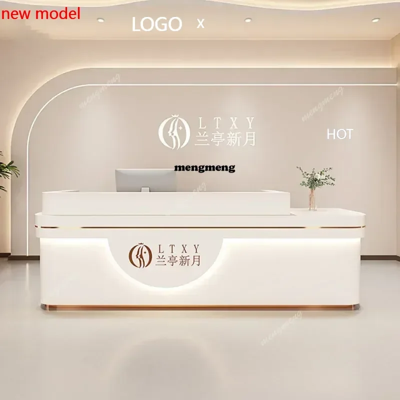 

H132 Organizers Reception Desk Beauty Salon Bar Counter Front Desk Reception Desk Office Lectern Aesthetic Mostrador Lounge Furn