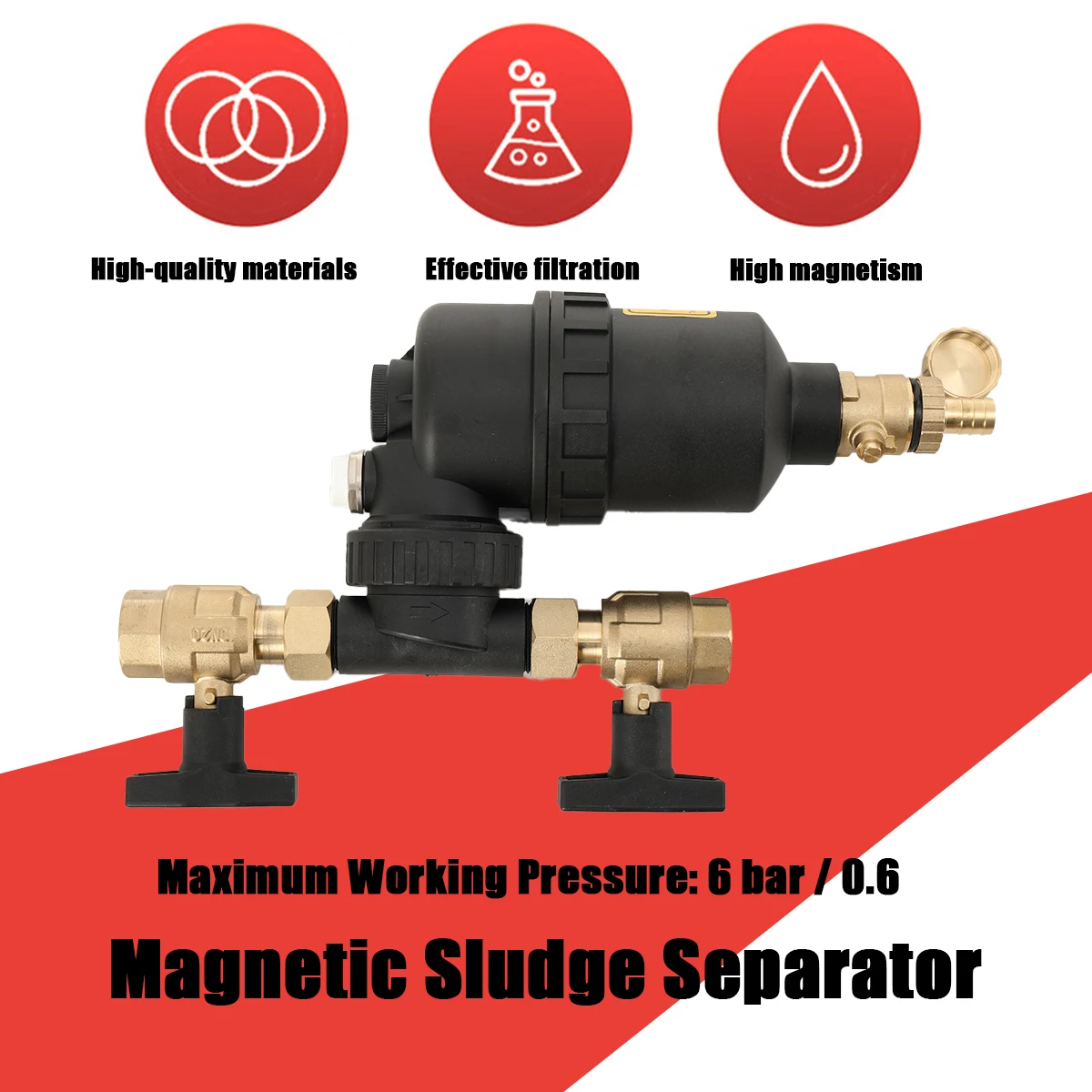 Magnetic Water Heater Filter DN20 Pre-filter Boiler Magnetic Filter For Underfloor Heating Systems