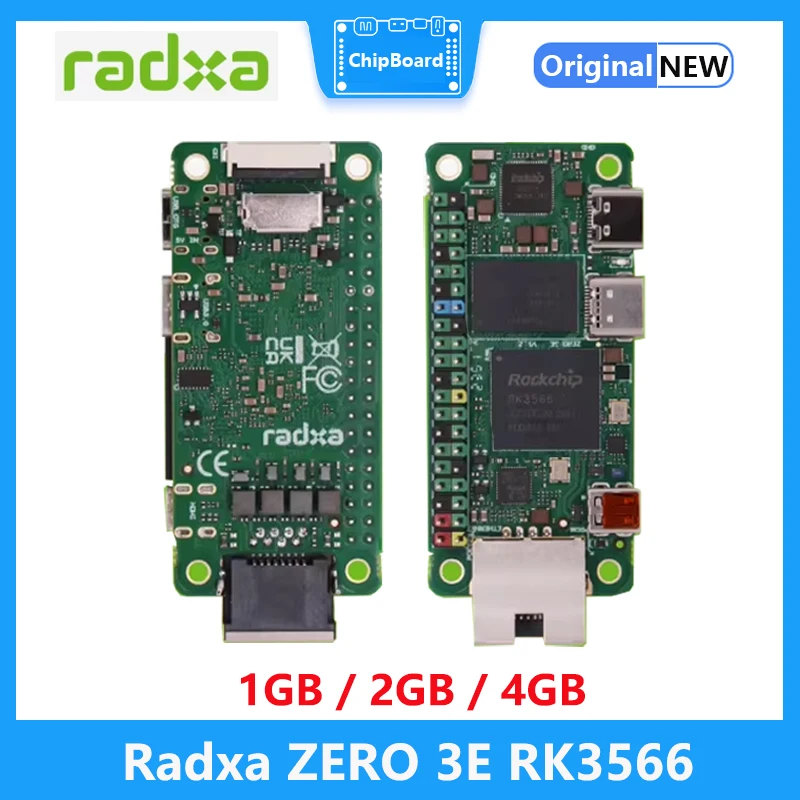 Imagem -02 - Computador de Placa Única Radxa-zero 3e Rk3566 Cpu de Núcleos Sbc Gpu Npu Hdmi Saída 1080p Ethernet Gigabit