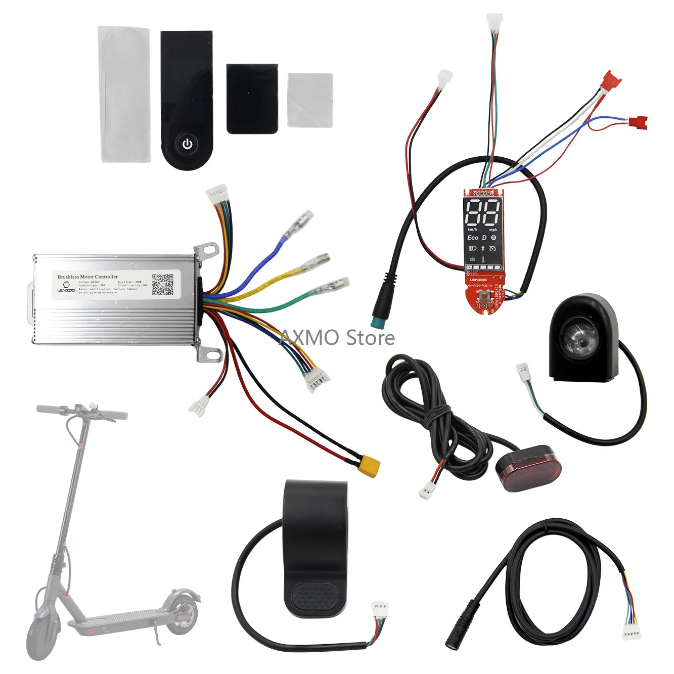 

8.5-inch Controller Set Controller Instrument Tail Light Front Light Communication Cable Face Cover Electric Scooter Parts