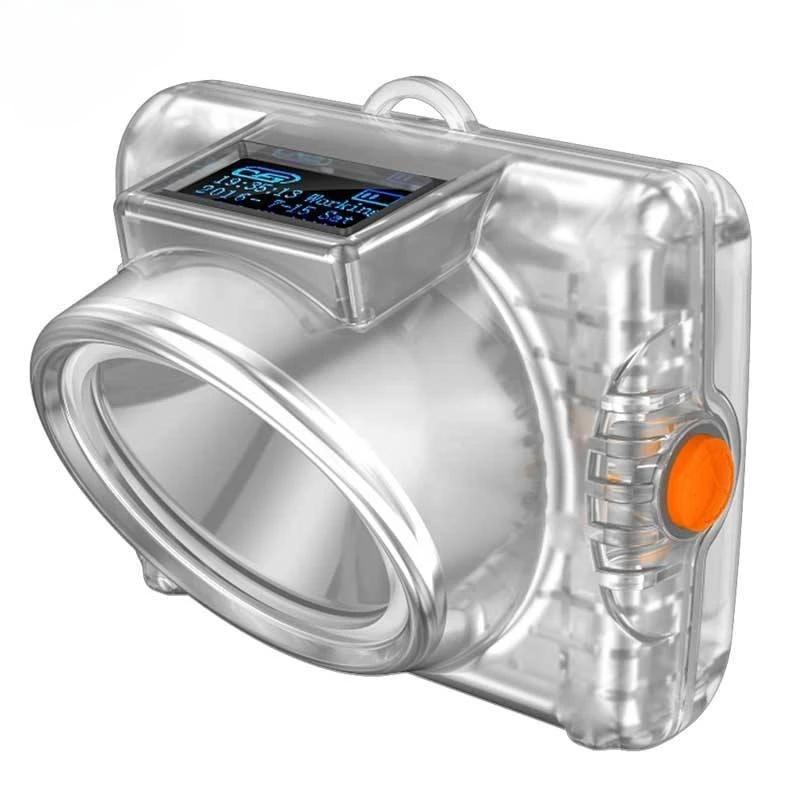 

KL6LMA Беспроводной шахтерский налобный фонарь IP68 Водонепроницаемая светодиодная лампа с беспроводной зарядкой Литий-ионный подземный горный светильник