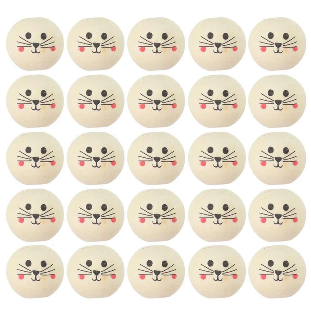 

25pcs Wooden Diy Craft Wood Garland Making Large Hole For Bracelets Key Rings Family Smooth Round Bulk Decor Macrame Spacer