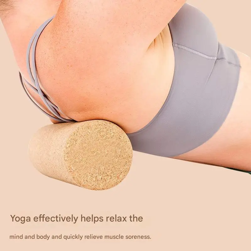 Sports Yoga Cork Brick Home Children's Adults' Wooden Non-Slip Dance Bricks for Pilates Stretching Back Support Fitness Training