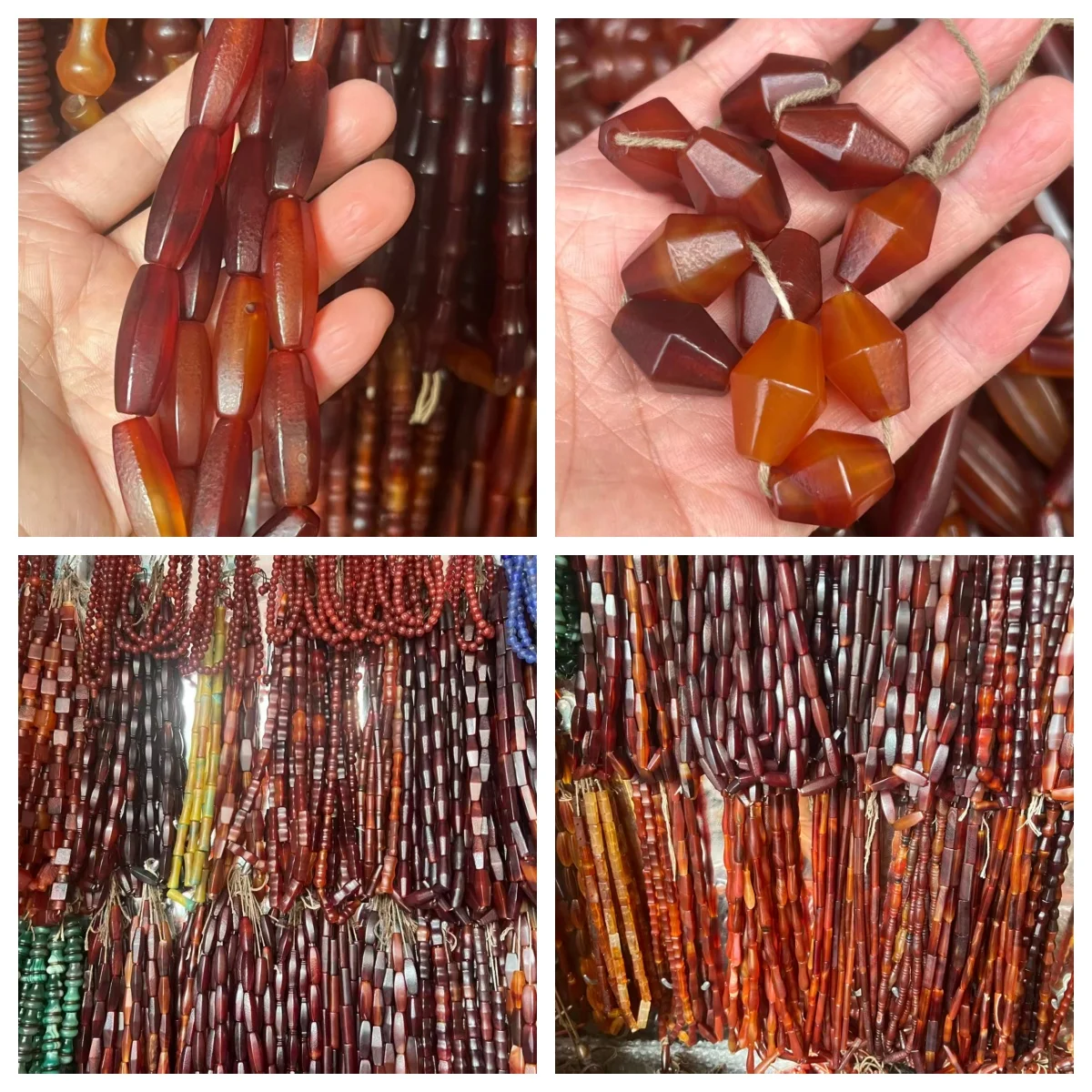 

Red Agate Old Beads Antique DIY Bead Accessories Handmade Old Leather Shell Large Hole Direct Sale from Manufacturer