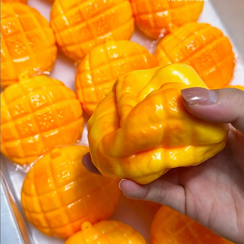 Homemade Pineapple Bun Squishy Squeeze Fidget Toys Soft Bread Building Block Filling Stress Ball Toys Sensory Anti Stress Toy