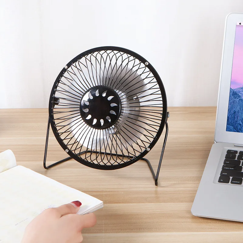 C2  1pc 4IN High Quality Desktop Mini Fan USB Fan 14.5*15cm Lightweight Rotatable USB Powered Emergencies And Outdoor Work