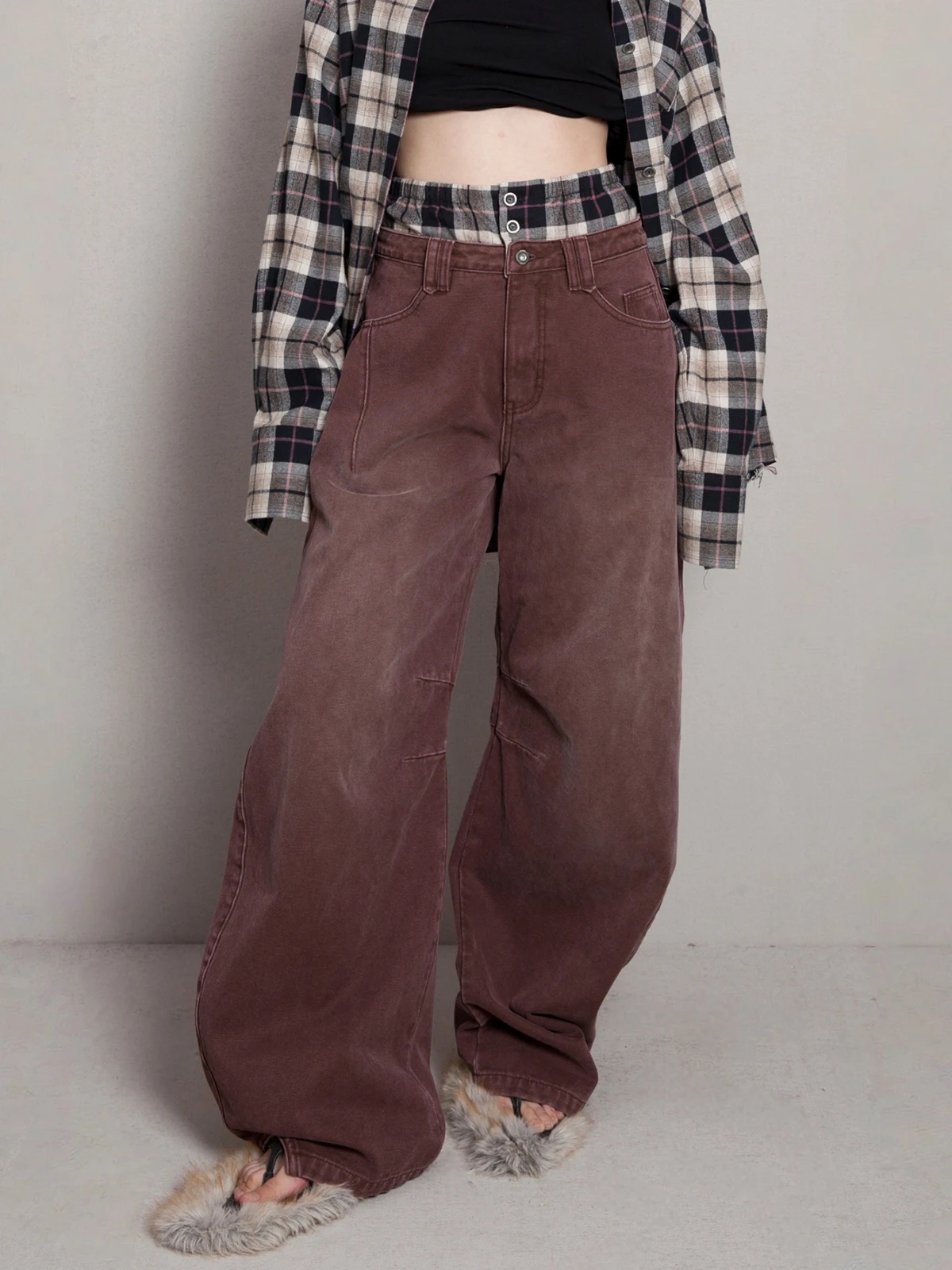 

Новые брюки SENSEAWEEK для осени и зимы: пэчворк, цветной блокированный принт, прямой крой, повседневные, хлопок, GoGoBuyer