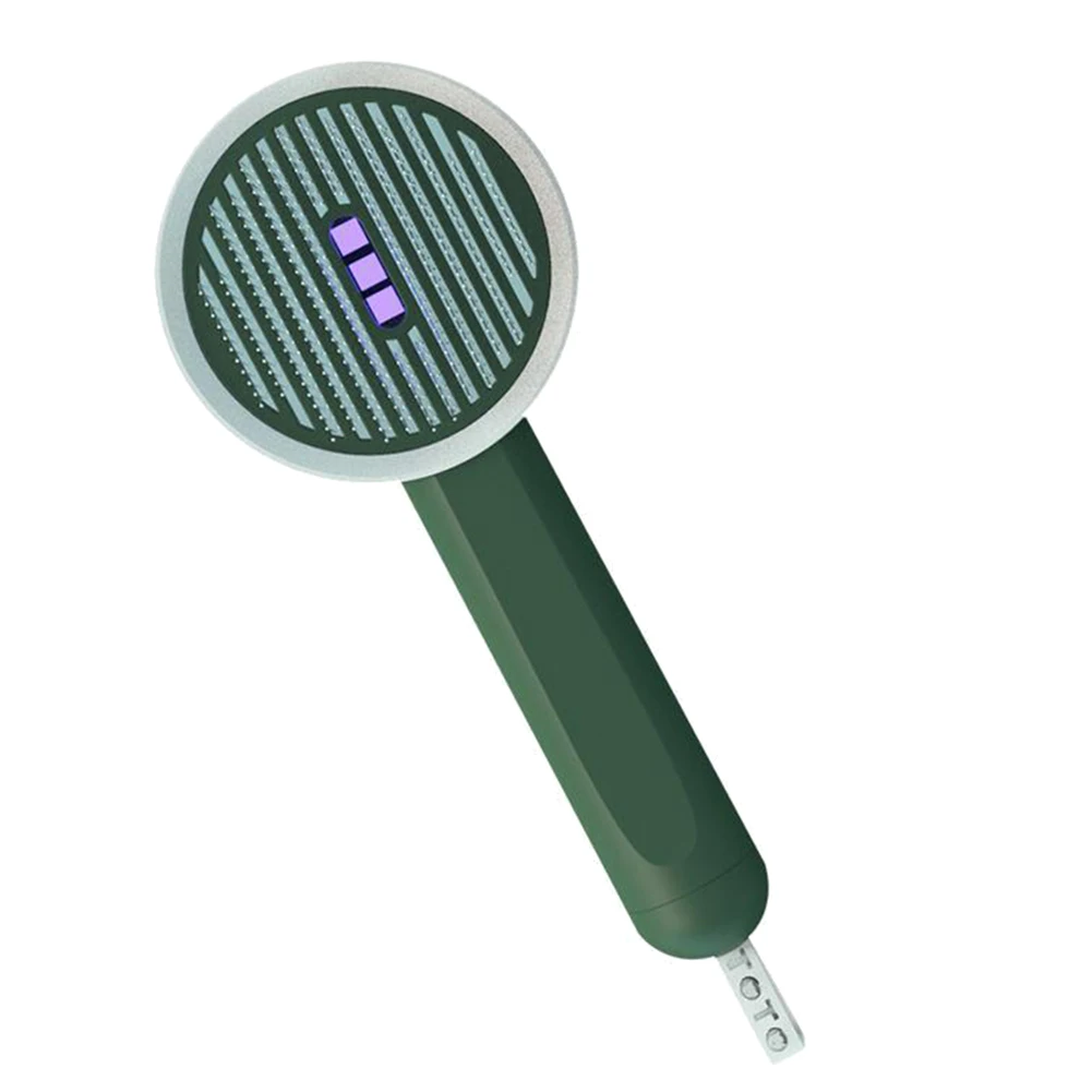 ABHU-cepillo para quitar el pelo de mascotas, cepillo de cuidado con luz UV para masaje de pelo flotante, suministros para el cuidado de perros y mascotas