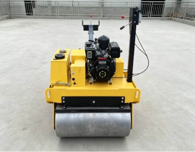 Light Duty Walk Behind Double Drum Road Roller, Mini Road Compactor For Road Foundation Compaction Task