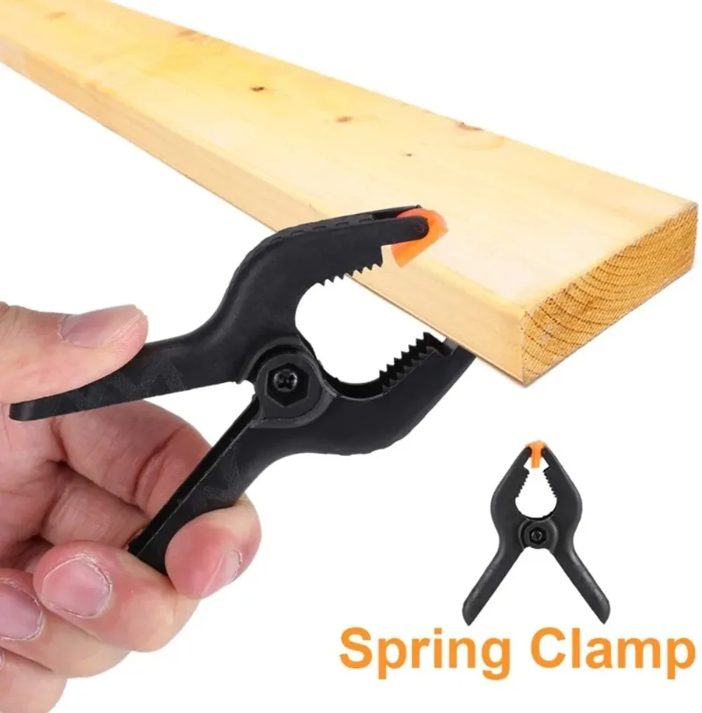 Spring Clamp Plastic A Type Adjustable Woodworking Clamp Heavy Duty DIY Craft Tool Holder Peg Clip Laundry Hanging Fix Accessoy