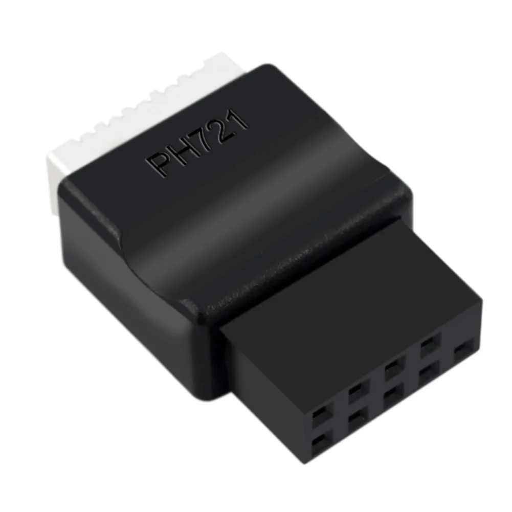USB 2.0 9Pin/9P Internal Header to Type E Adapter Connector USB 2.0 9 Pin Converter for Type C Front Panel Motherboard