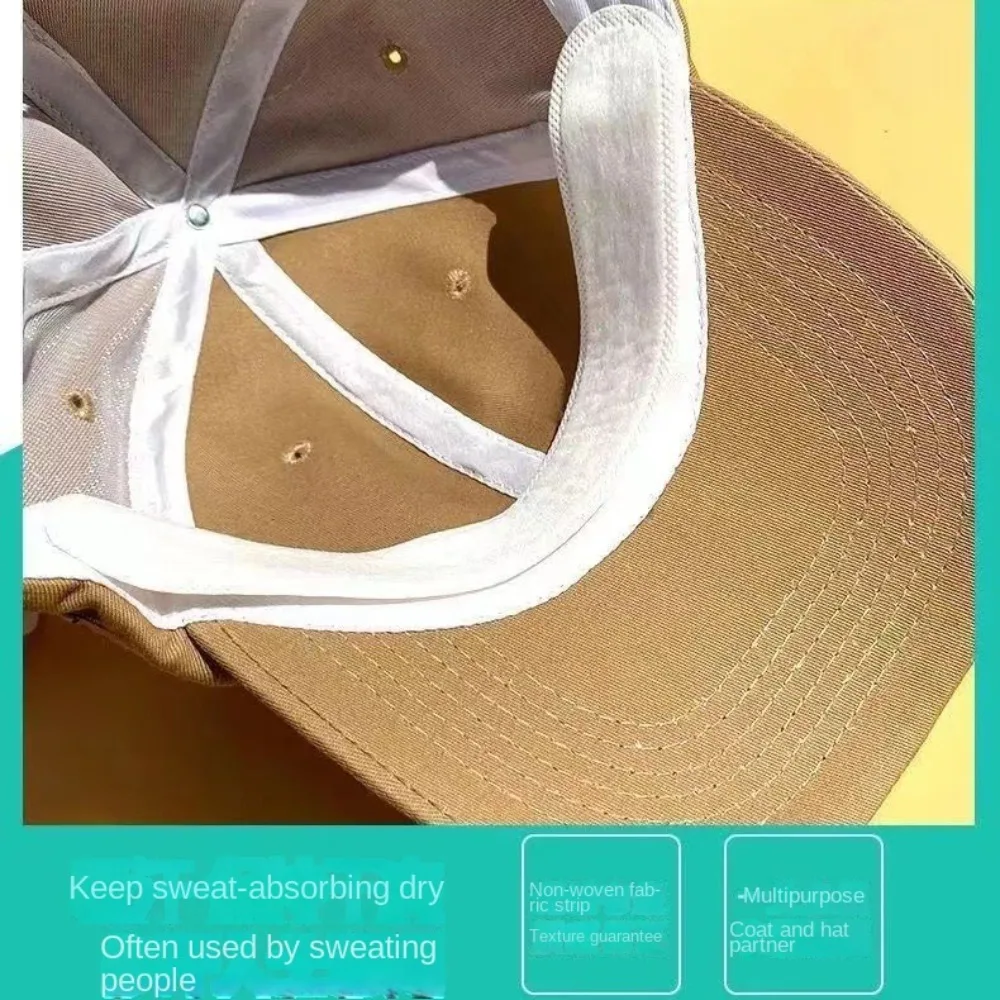 

20PCS Cloth Sweat Absorber Liner Pads White Long Strip Hat Size Reducer Strip Invisible Disposable Anti-dirty Absorbing Pad Men