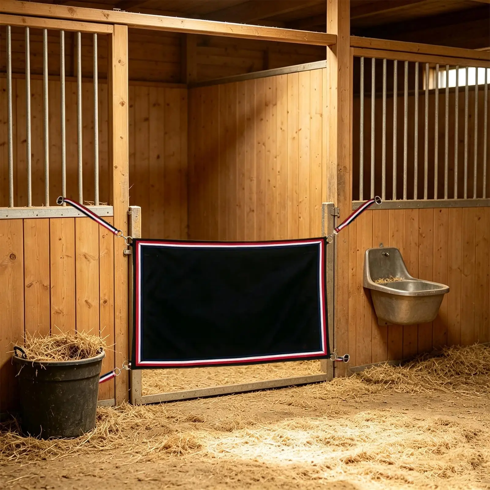 Horse Barn Guard Secure Portable Strap Buckle Adjustable Horse Barn Fence Protector For Paddock Corral Pasture Ranch Aisle