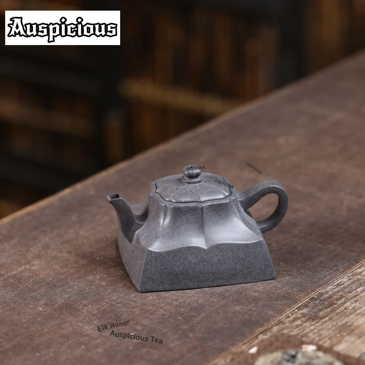 220ml Creative Yixing Purple Clay Teapots Handmade Square Narcissus  Pot Raw Ore Mud Kettle Chinese Zisha Tea Set Accessories
