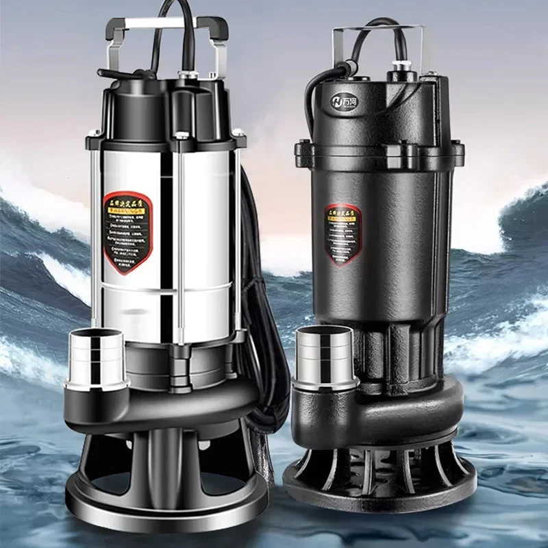 

Cutting Sewage 220V Feces Pumping Mud Sewage Pump Small Household Submersible Septic Tank Pump Pumping Machine