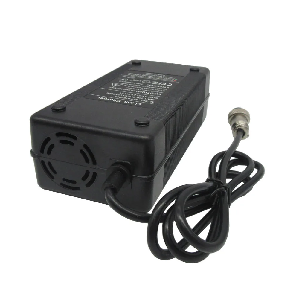 58.8V 3A Lithium Charger GX16 Connector For 51.8V 52V 14S 20AH 30AH Li ion Battery Charger DC XLR Connector with Fan