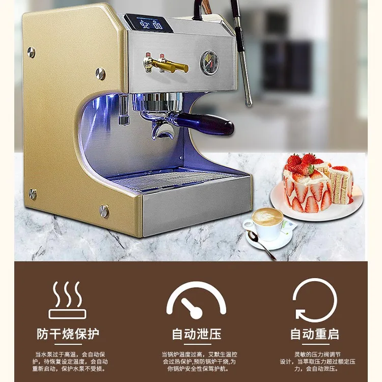 Commercial double boiler semi-automatic espresso machine Independent steam regulated extraction semi-automatic espresso machine