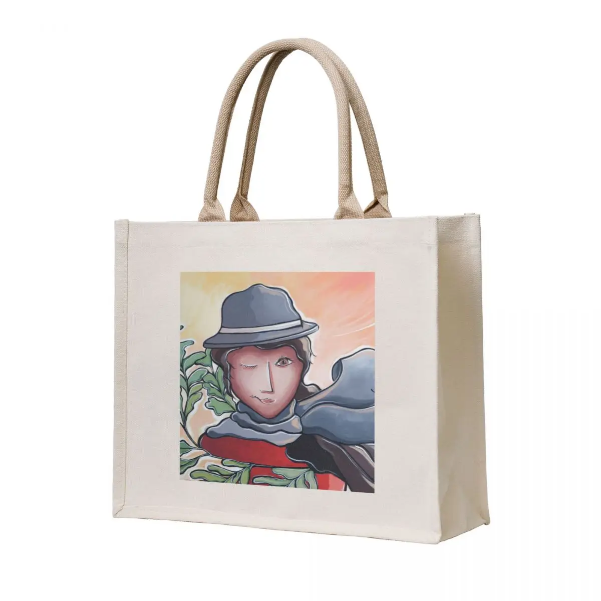 

Colorful naive art painting Tote Bag Women's shopper bag tote bag men's Beach