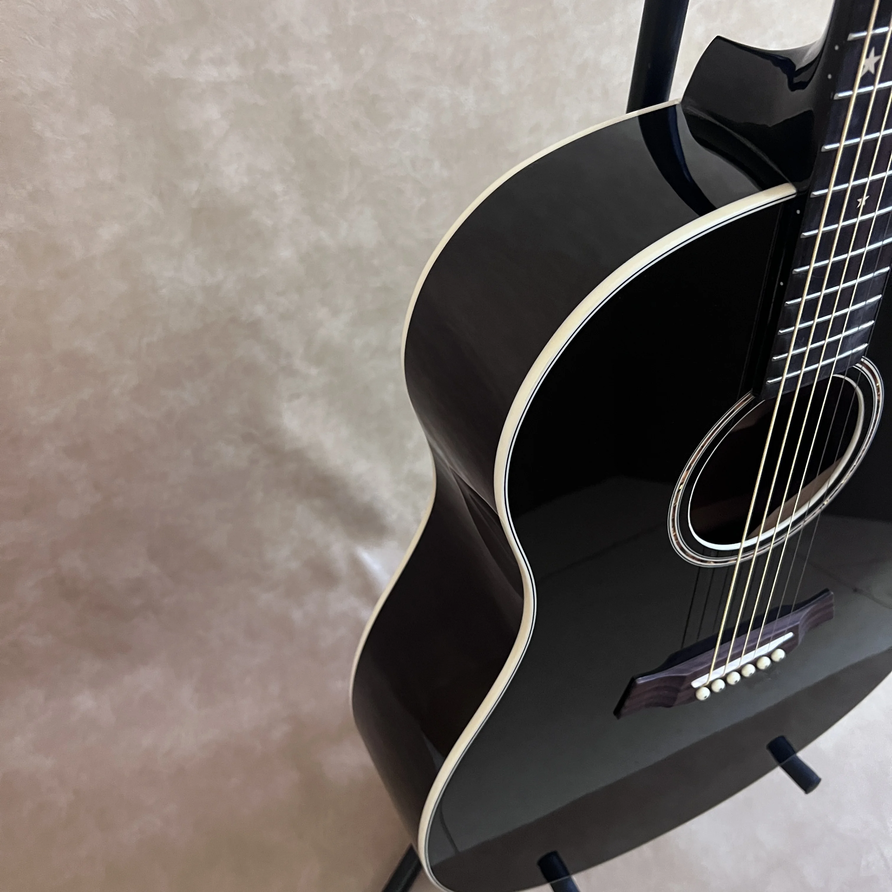 

Бесплатная доставка: 40-дюймовая акустическая гитара OM C17 черного глянцевого цвета с инкрустацией в виде звезды, верхняя дека из ели