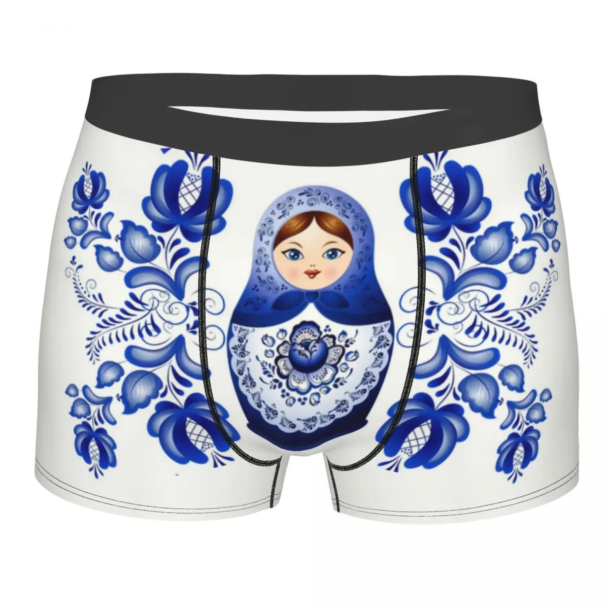 

Custom Matryoshka Doll Russia Underwear Men Stretch Russian Folk Art Boxer Briefs