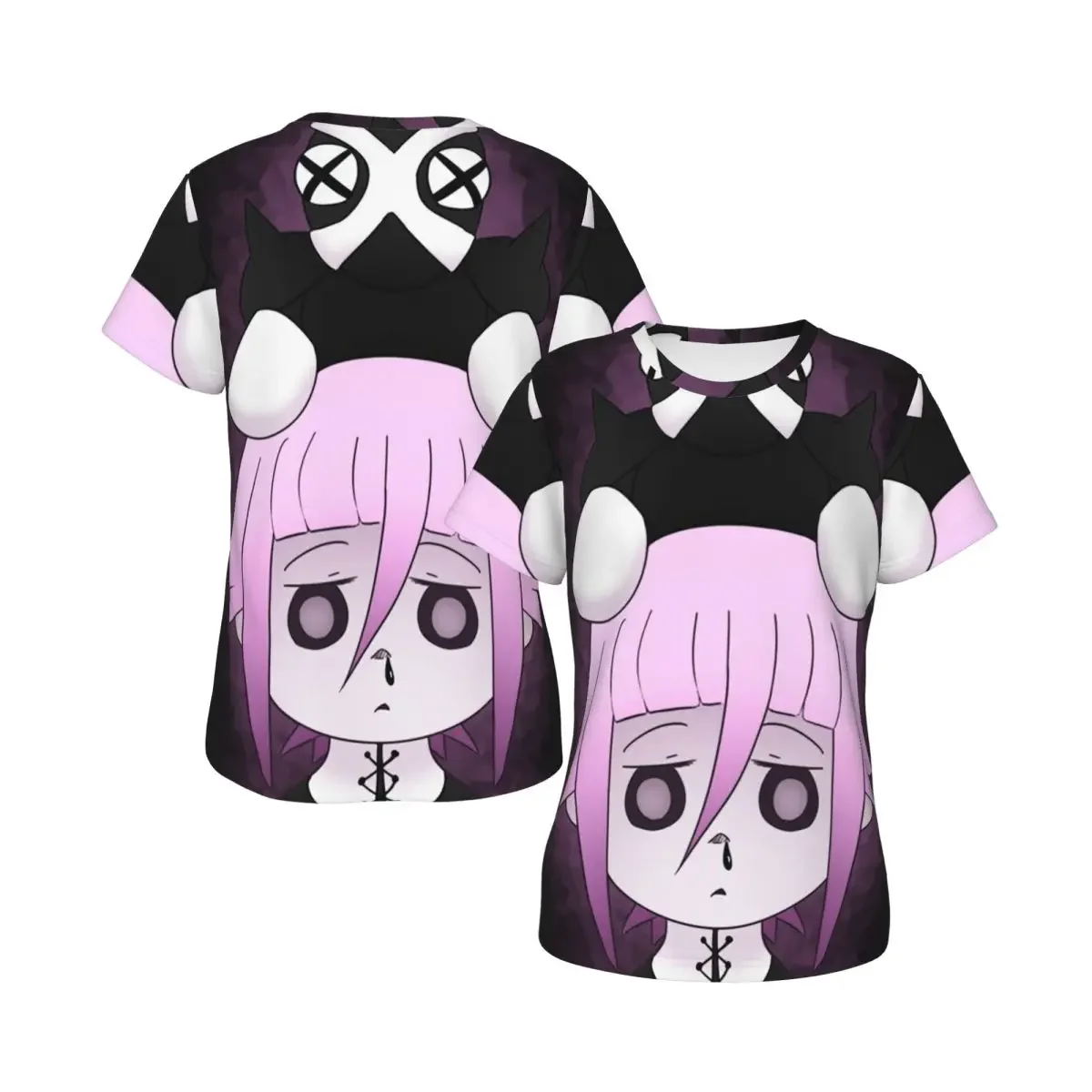 Crona And Ragnarok Soul Eater T-Shirt for Women O-Neck Streetwear T Shirts Women's Short Sleeve Summer Clothes Tops