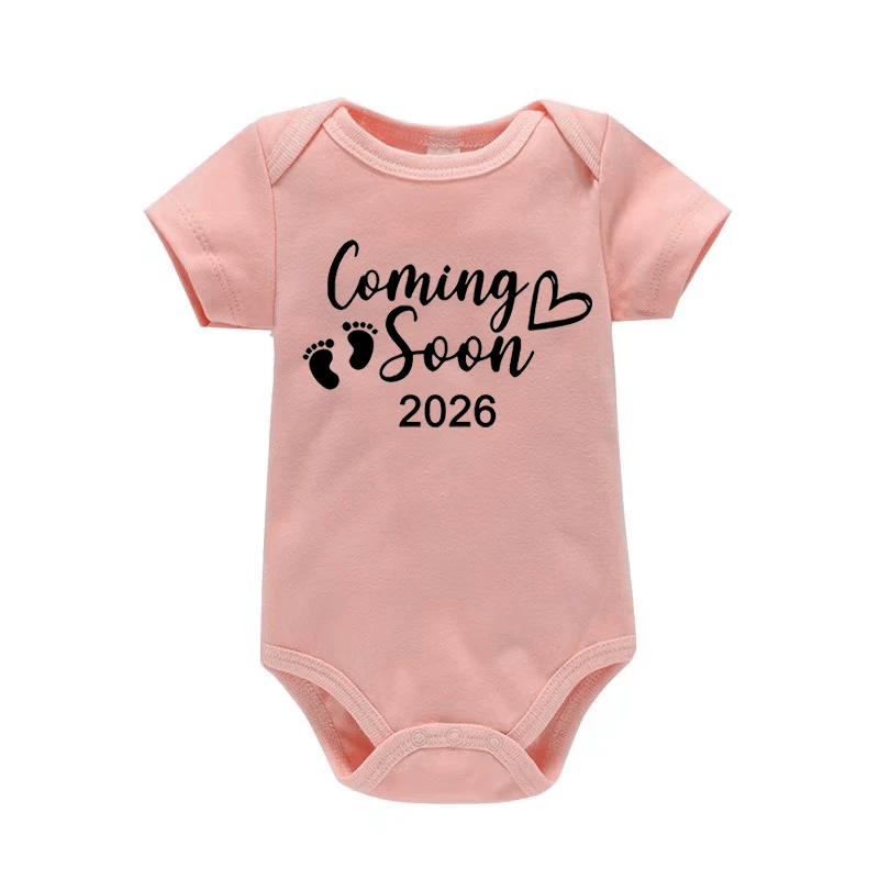 رومبير للأطفال الأولاد والبنات بأكمام قصيرة مضحك قريبًا 2026 ملابس مطبوعة بحروف لحديثي الولادة بدلة للأطفال الرضع
