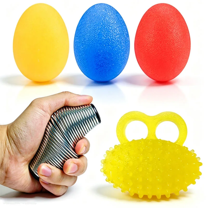 NEW Grip Strengthener Hand Exercise Balls Physical Therapy Sensory Squeeze Toys Adults Stress Relief ADHD Anxiety Relaxing Gifts