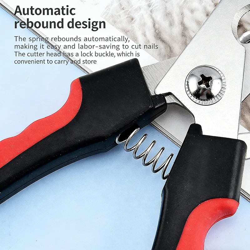 Pet Nail Clippers With Nail File Stainless Steel Safe Claw Trimmer Dog Cat Professional Pet Grooming Supplies Pet Nail Care Tool