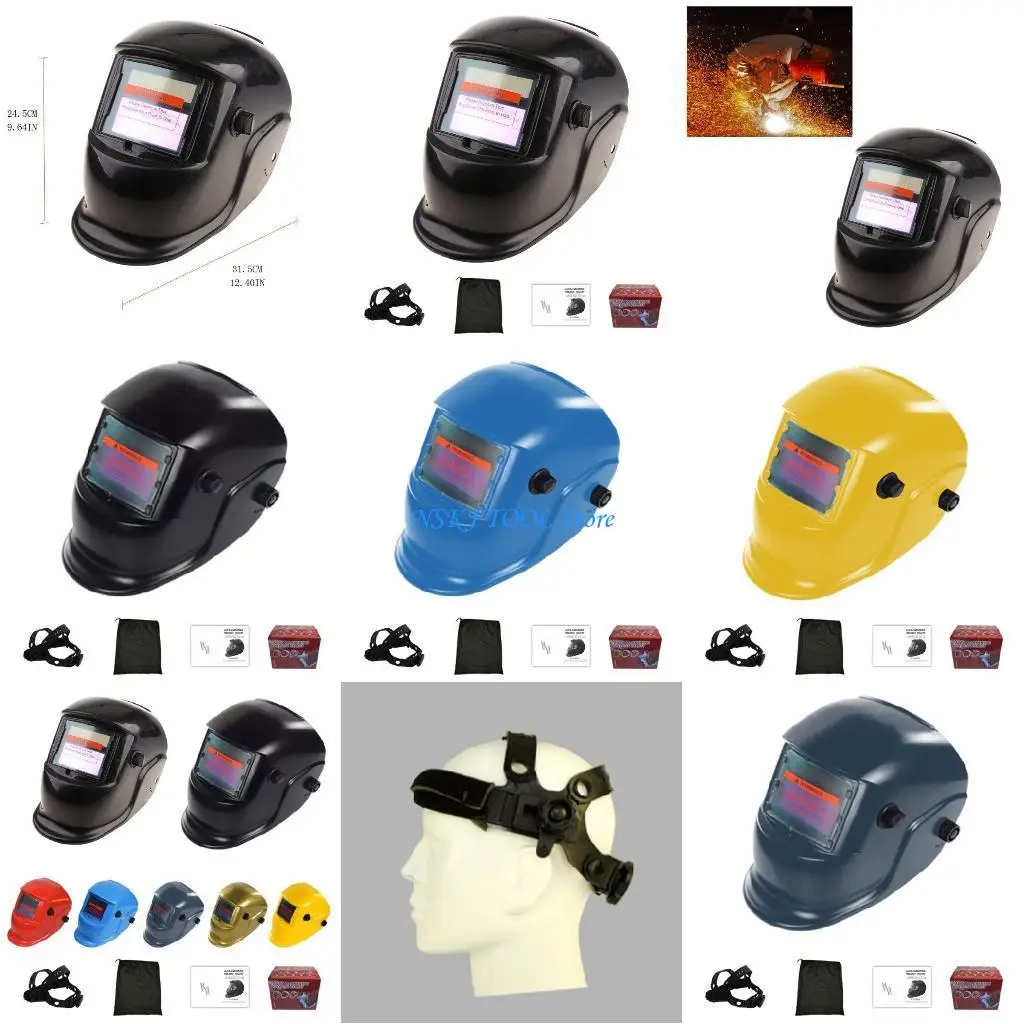 

L8RC Auto Darkening Helmet Adjustable Electric Welding Mask Helmets Welding Lens Caps for Welding Machine Professional